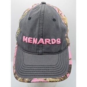 Menards‎ Pink Camo Hat Cap Women's Logo Strapback Camouflage